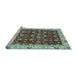 Sideview of Machine Washable Abstract Light Blue Modern Rug, wshabs4001lblu