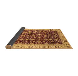 Sideview of Abstract Brown Modern Rug, abs4001brn