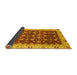 Sideview of Abstract Yellow Modern Rug, abs4001yw