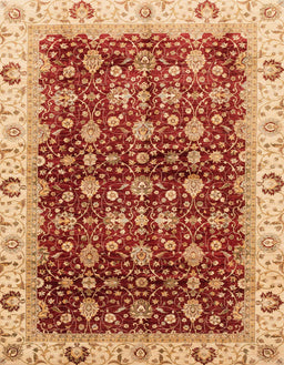 Machine Washable Abstract Red Rug, wshabs4001