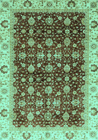 Abstract Turquoise Modern Rug, abs4001turq