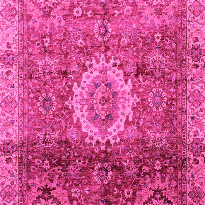 Machine Washable Oriental Pink Modern Rug, wshabs4002pnk