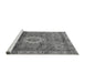 Sideview of Machine Washable Oriental Gray Modern Rug, wshabs4002gry