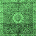 Square Oriental Emerald Green Modern Rug, abs4002emgrn