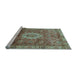 Sideview of Machine Washable Oriental Light Blue Modern Rug, wshabs4002lblu