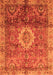 Machine Washable Oriental Orange Modern Area Rugs, wshabs4002org