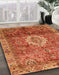 Machine Washable Abstract Orange Rug in a Family Room, wshabs4002