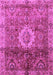 Machine Washable Oriental Purple Modern Area Rugs, wshabs4002pur