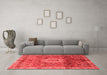 Modern Red Washable Rugs