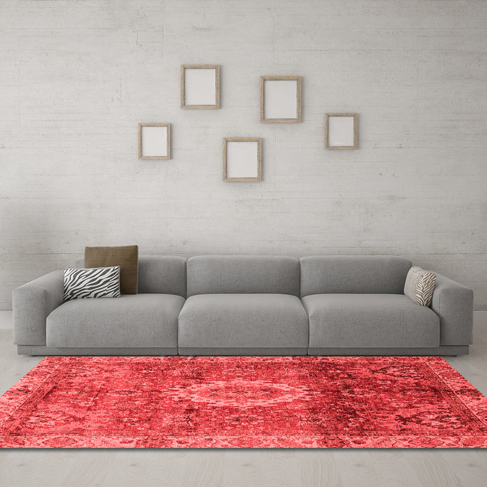 Modern Red Washable Rugs