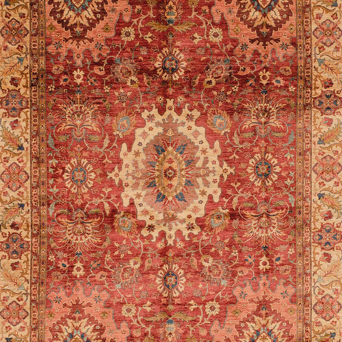 Machine Washable Abstract Orange Rug, wshabs4002