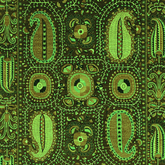 Machine Washable Abstract Green Modern Area Rugs, wshabs4003grn