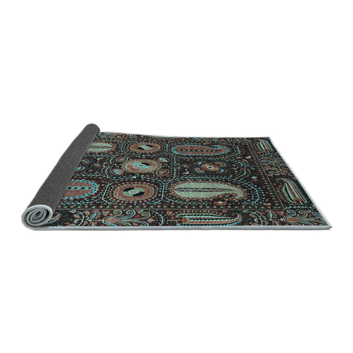 Sideview of Abstract Light Blue Modern Rug, abs4003lblu
