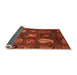 Sideview of Abstract Orange Modern Rug, abs4003org