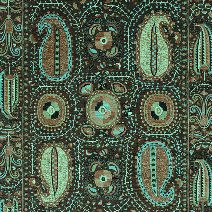 Machine Washable Abstract Turquoise Modern Area Rugs, wshabs4003turq