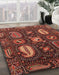 Machine Washable Abstract Rust Pink Rug in a Family Room, wshabs4003