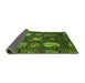 Sideview of Abstract Green Modern Rug, abs4003grn