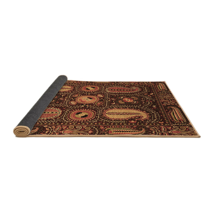 Sideview of Abstract Brown Modern Rug, abs4003brn