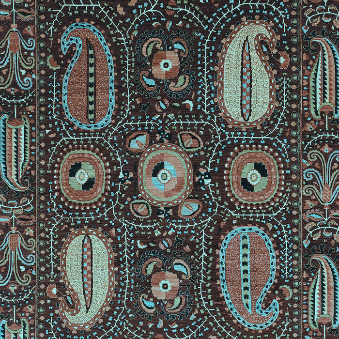 Machine Washable Abstract Light Blue Modern Rug, wshabs4003lblu