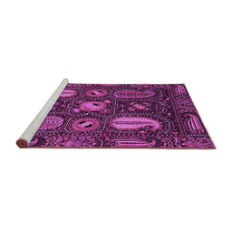 Sideview of Machine Washable Abstract Purple Modern Area Rugs, wshabs4003pur