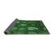 Sideview of Abstract Emerald Green Modern Rug, abs4003emgrn