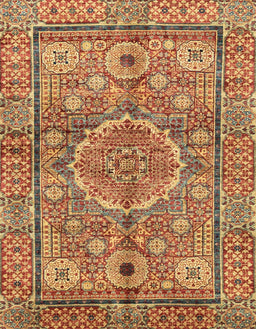 Machine Washable Abstract Orange Rug, wshabs4004