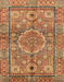 Machine Washable Abstract Orange Rug, wshabs4004