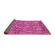 Sideview of Abstract Pink Modern Rug, abs4004pnk