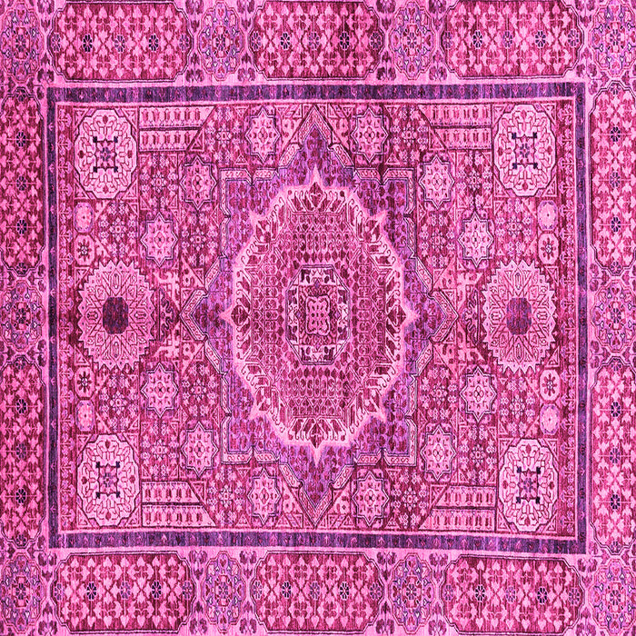 Square Machine Washable Abstract Pink Modern Rug, wshabs4004pnk