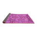 Sideview of Abstract Purple Modern Rug, abs4004pur