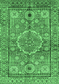 Abstract Emerald Green Modern Rug, abs4004emgrn