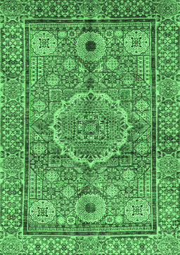 Abstract Emerald Green Modern Rug, abs4004emgrn