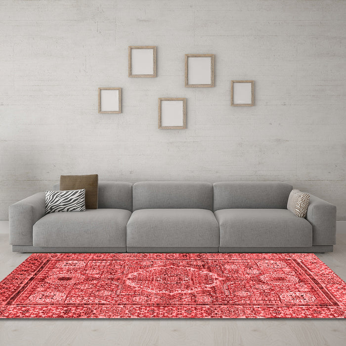 Modern Red Washable Rugs
