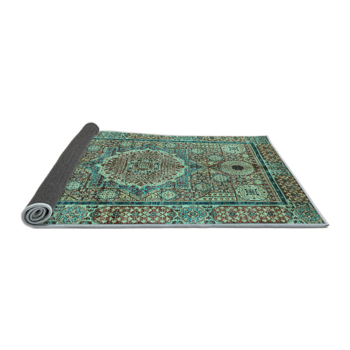 Sideview of Abstract Light Blue Modern Rug, abs4004lblu
