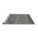 Sideview of Machine Washable Abstract Gray Modern Rug, wshabs4004gry