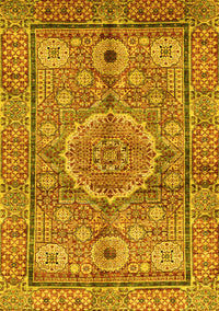 Abstract Yellow Modern Rug, abs4004yw