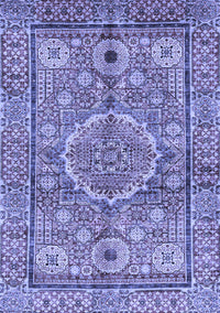 Abstract Blue Modern Rug, abs4004blu