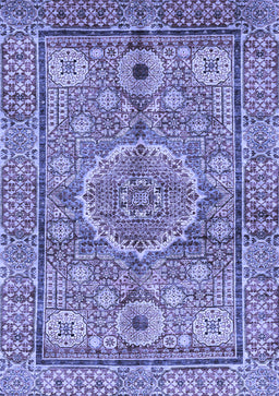 Abstract Blue Modern Rug, abs4004blu