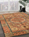 Machine Washable Abstract Orange Rug in a Family Room, wshabs4004