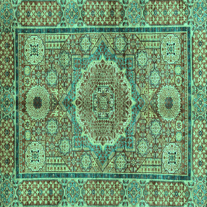 Square Abstract Turquoise Modern Rug, abs4004turq
