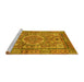 Sideview of Machine Washable Abstract Yellow Modern Rug, wshabs4004yw