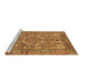 Sideview of Machine Washable Abstract Brown Modern Rug, wshabs4004brn