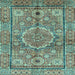 Square Machine Washable Abstract Light Blue Modern Rug, wshabs4004lblu