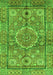 Machine Washable Abstract Green Modern Area Rugs, wshabs4004grn