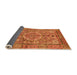 Sideview of Abstract Orange Modern Rug, abs4004org