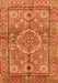 Machine Washable Abstract Orange Modern Area Rugs, wshabs4004org