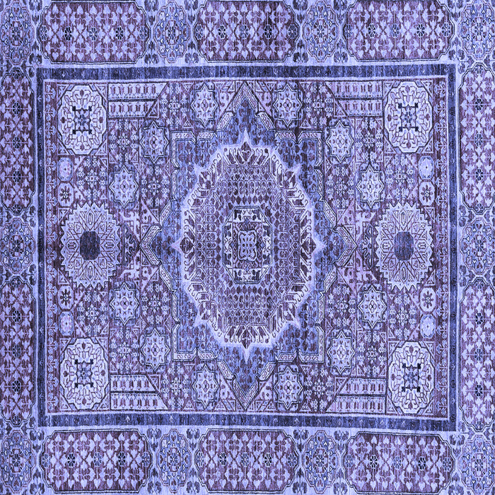 Square Abstract Blue Modern Rug, abs4004blu