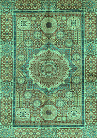 Abstract Turquoise Modern Rug, abs4004turq