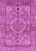 Machine Washable Abstract Purple Modern Area Rugs, wshabs4004pur