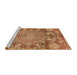 Sideview of Machine Washable Abstract Orange Rug, wshabs4005